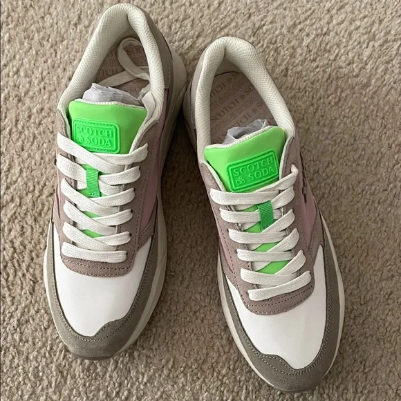 Scotch Soda Shoes Scotch Soda White And Tan Celest Sneakers - Main Image